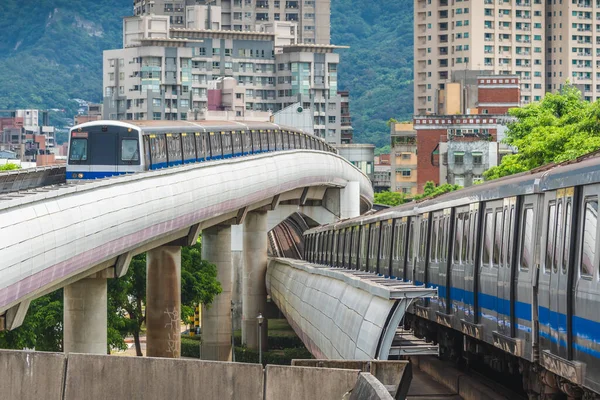 Ligne Rouge Métro Tamsui Xinyi Taipei Taiwan — Photo
