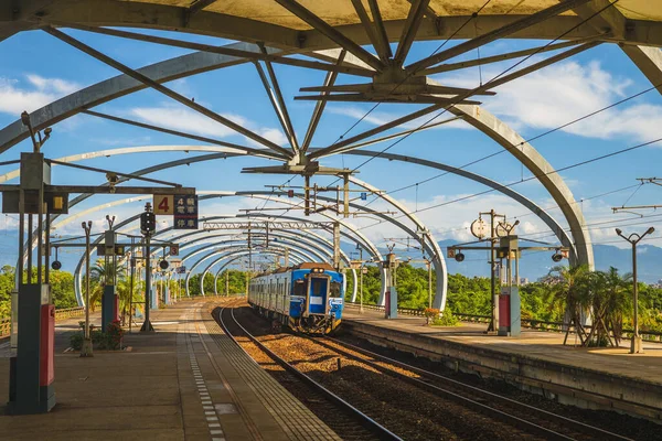 Dongshan Järnvägsstation Yilan County Den Första Stationen Taiwan Som Utvecklats — Stockfoto