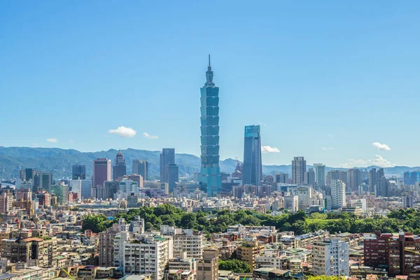 Panoráma Kilátás Taipei Város Taiwan — Stock Fotó