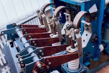 Retro elektrik donatımı. Elektrik kablo ve elektrik tesisatı. Arka plan