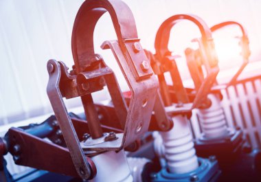 Retro elektrik donatımı. Elektrik kablo ve elektrik tesisatı. Arka plan