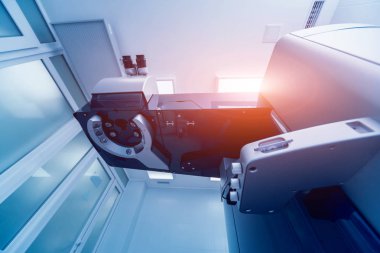 Oftalmik Lazer Göz Cerrahisi Kliniği sisteminde. Miyopi için lazer treatmnet. Arka plan