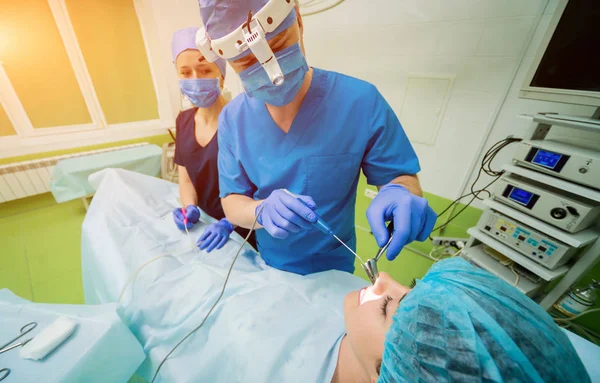 Laser Förångning Nasal Concha Med Coblation Teknik Metod Endoskopisk Sinus — Stockfoto