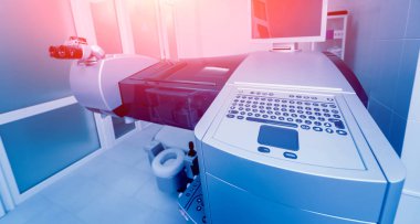 Oftalmik Lazer Göz Cerrahisi Kliniği sisteminde. Miyopi için lazer treatmnet. Arka plan