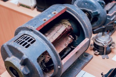 Retro elektrik donatımı. Elektrik kablo ve elektrik tesisatı. Arka plan