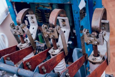 Retro elektrik donatımı. Elektrik kablo ve elektrik tesisatı. Arka plan