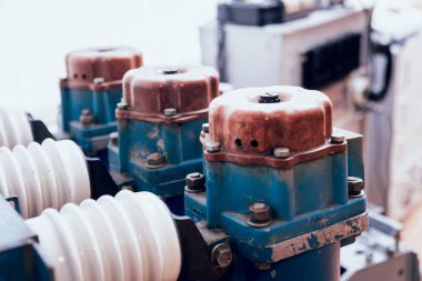 Retro elektrik donatımı. Elektrik kablo ve elektrik tesisatı. Arka plan