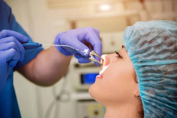 Vaporizzazioni Laser Concha Nasale Con Metodo Coblazione Chirurgia Endoscopica Del — Foto Stock