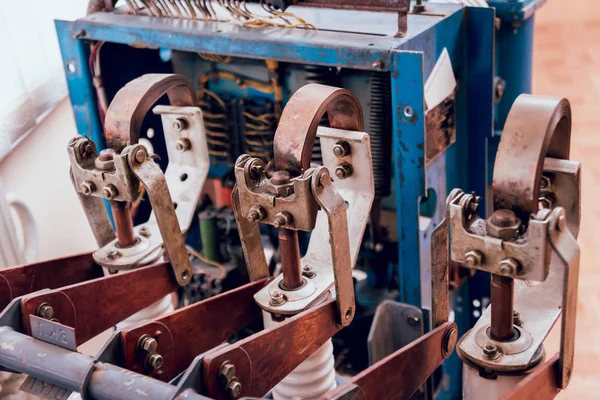 Retro elektrik donatımı. Elektrik kablo ve elektrik tesisatı. Arka plan