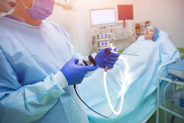 Ендоскопічна Хірургія Синуса Лазерна Випаровування Носової Конвекції Сучасне Медичне Обладнання — стокове фото