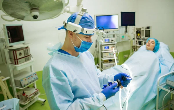 Endoscopic Sinus Surgery Laser Vaporization Nasal Concha Modern Medical Equipment — Stock Photo, Image