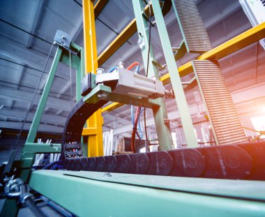 Alüminyum ve Pvc Pencere ve kapı üretimi için fabrika. Ayrıntılar Endüstri/sanayii donatımı. Arka plan