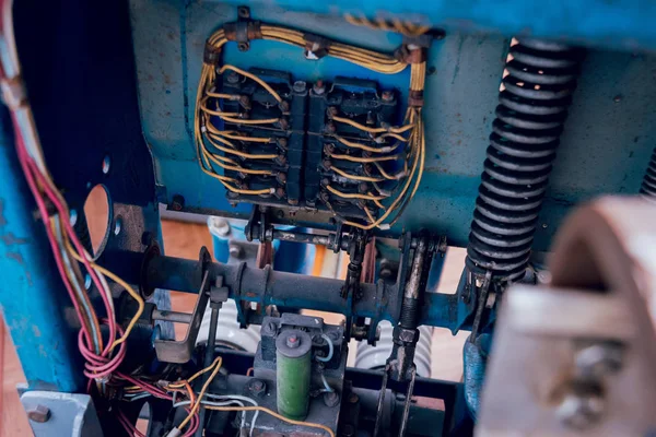 Equipamento Eléctrico Retro Cabo Eléctrico Instalações Eléctricas Contexto — Fotografia de Stock