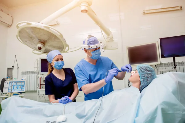 Laserowe Odparowanie Małżowina Nosowa Coblation Technologii Metoda Chirurgii Endoskopowej Zatok — Zdjęcie stockowe