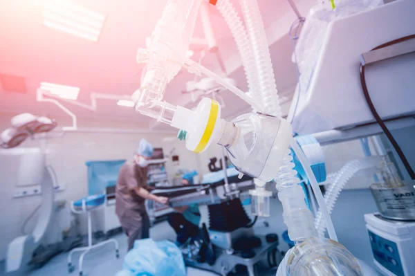 Genel Anestezi Öncesi Oksijenasyonu Cerrahi Donatımı — Stok fotoğraf