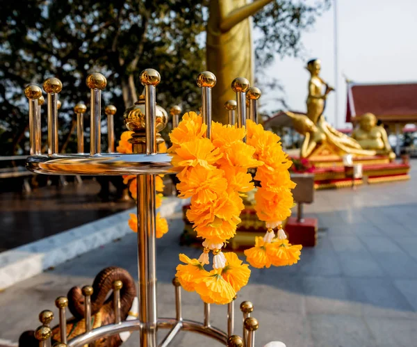 Símbolos Del Budismo Sudeste Asiático Detalles Del Templo Budista Tailandia — Foto de Stock