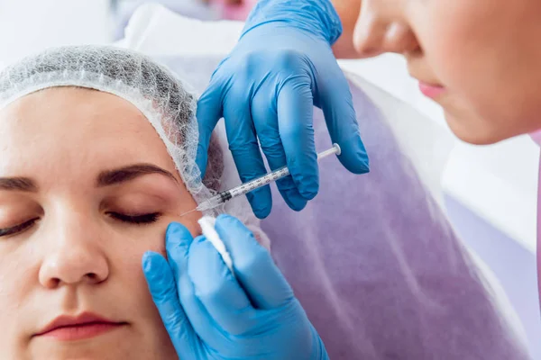 Tratament Cosmetic Medicul Cosmetolog Face Procedura Injecții Faciale — Fotografie, imagine de stoc