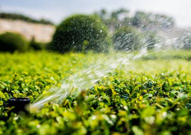 Tropikal Bahçe lüks manzara tasarımı. Tropikal Bahçe güzel manzara. Sulama