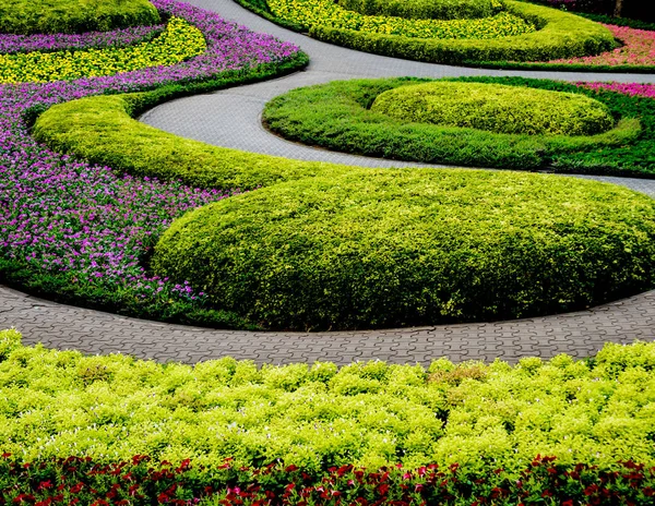 Diseño Paisaje Lujo Del Jardín Tropical Hermosa Vista Del Jardín — Foto de Stock