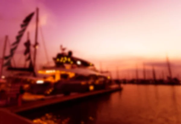 Schöne Aussicht Auf Yachthafen Und Hafen Mit Yachten Und Motorbooten — Stockfoto