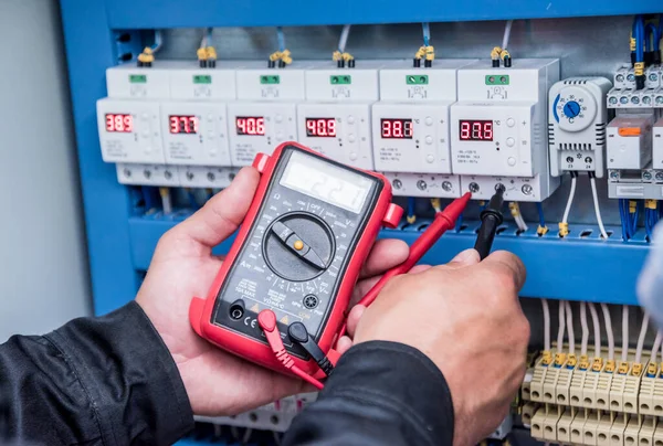 Close Electrical Measurements Multimeter Tester — Stock Photo, Image