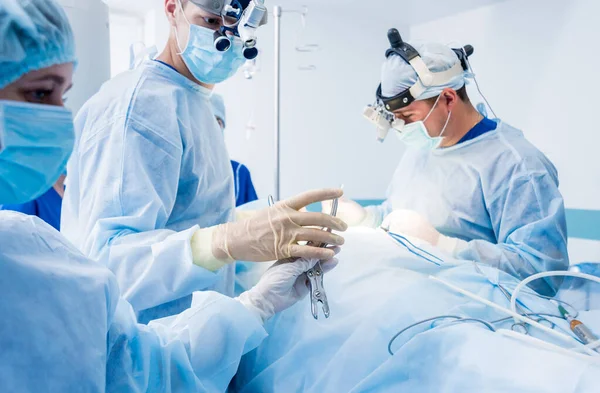 Spinal Surgery Group Surgeons Operating Room Surgery Equipment Laminectomy Modern — Stock Photo, Image