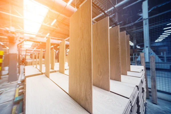 木地板工厂生产线 工业背景 — 图库照片