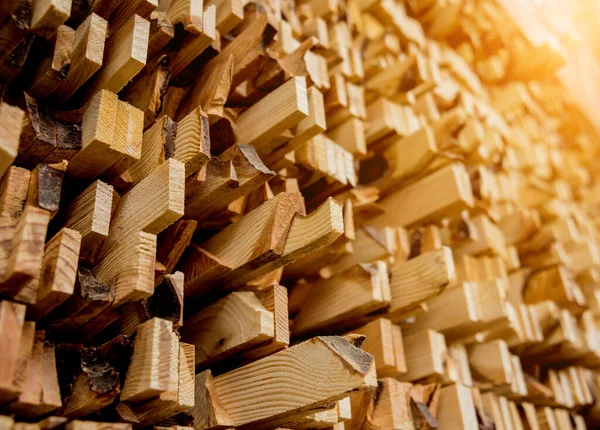 Stapel Natuurlijke Ruwe Houten Planken Industrieel Hout — Stockfoto