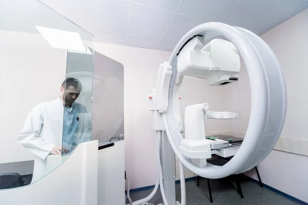 病院でのマンモグラフィー検査 医療機器 — ストック写真