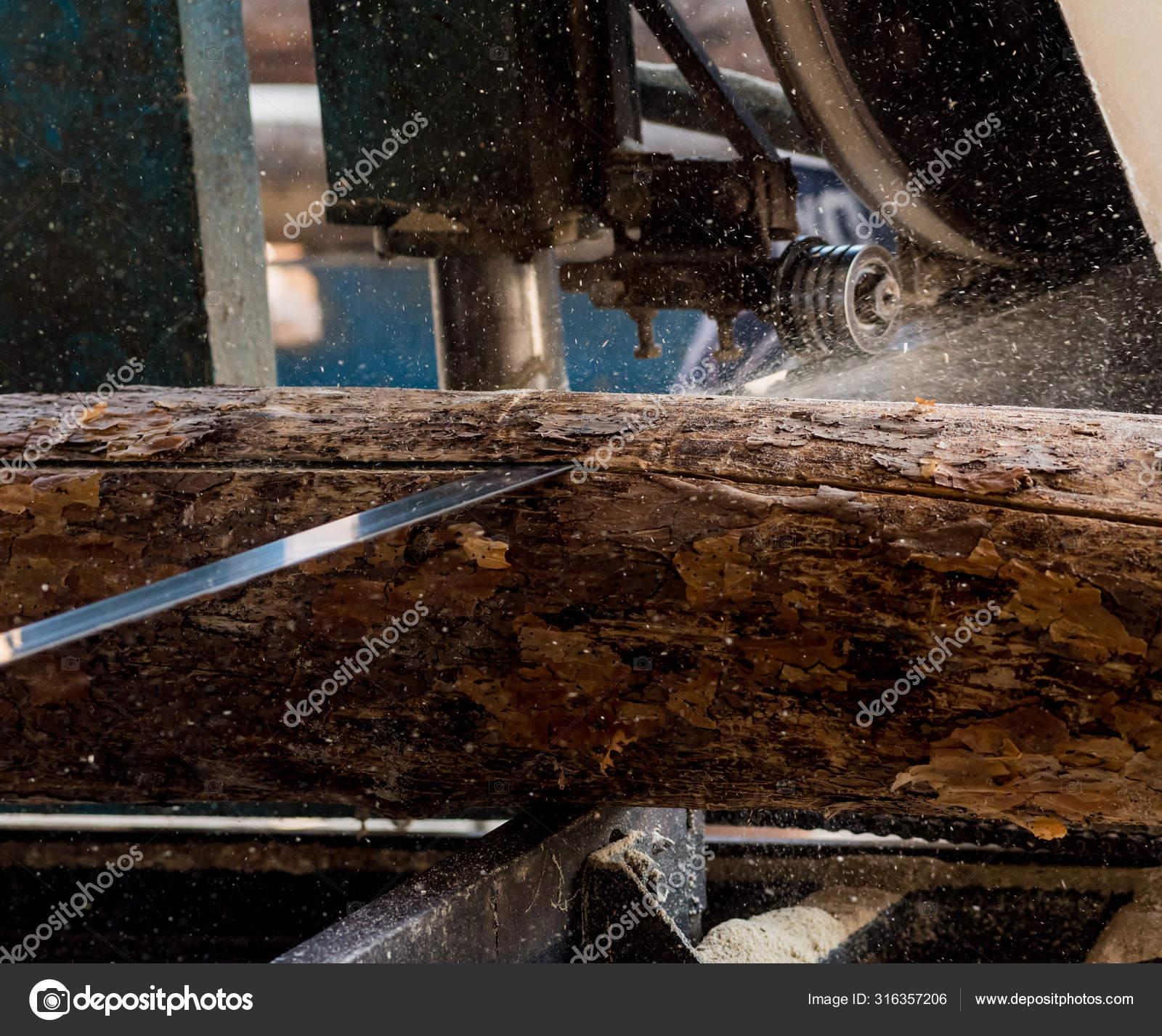 Modern Sawmill Industry Sawing Boards Logs — Stock Photo © Romaset ...