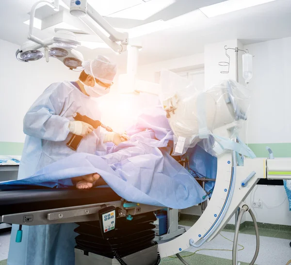 Process Trauma Surgery Operation Group Surgeons Operating Room Surgery Ray — Stock Photo, Image