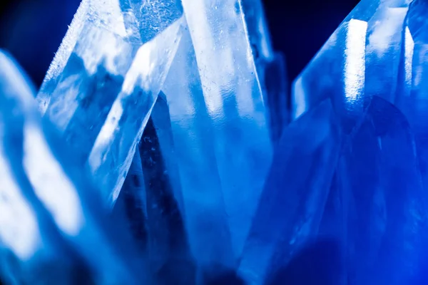 Superfície Texturizada Cristal Azul Como Fundo — Fotografia de Stock