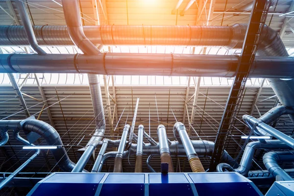 Linea Produzione Fabbrica Pavimenti Legno Sfondo Industriale — Foto Stock