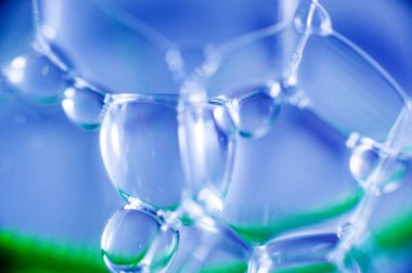 Renkli sabun ve su kabarcıkları. Soyut arkaplan.