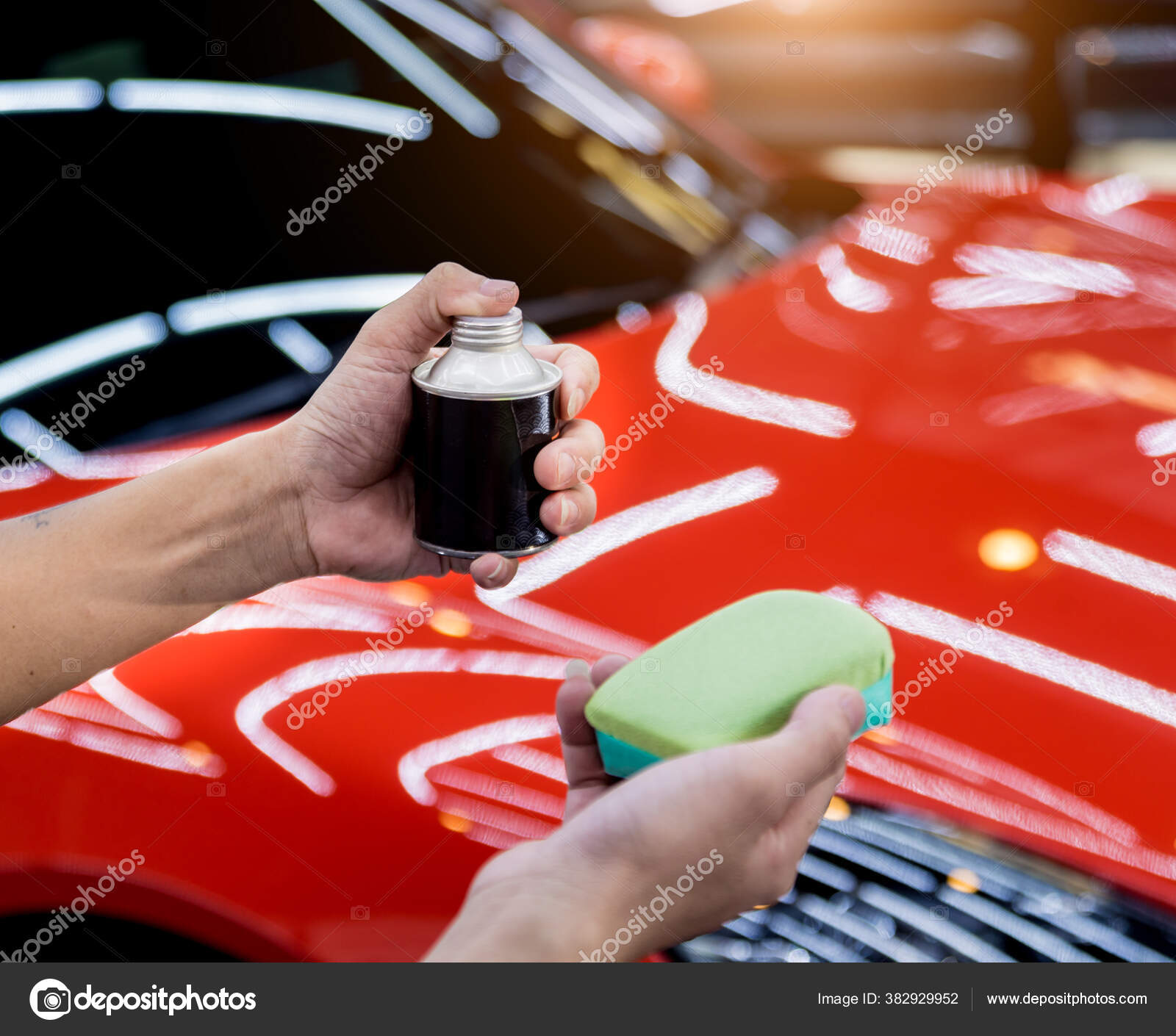 Car Service Worker Applying Nano Coating on a Car Detail Stock Image -  Image of garage, microfiber: 192347895