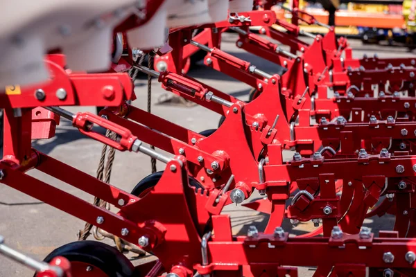 Modern agricultural machinery and equipment. Industrial details.