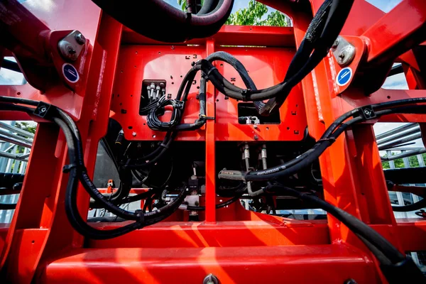 Modern agricultural machinery and equipment. Industrial details. — Stock Photo, Image