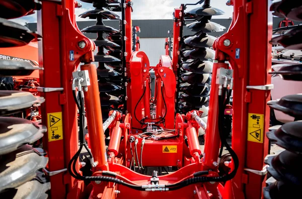 Modern agricultural machinery and equipment. Industrial details. — Stock Photo, Image