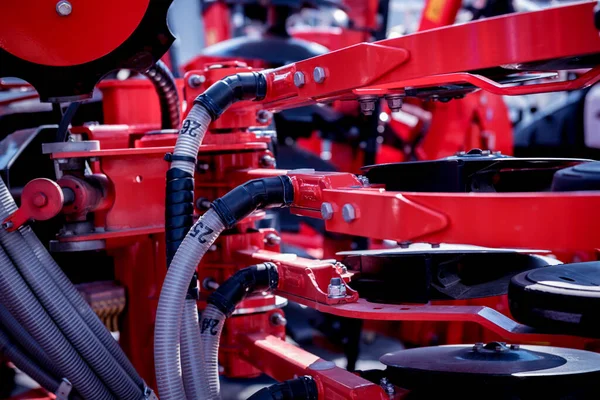 Modern agricultural machinery and equipment. Industrial details. — Stock Photo, Image