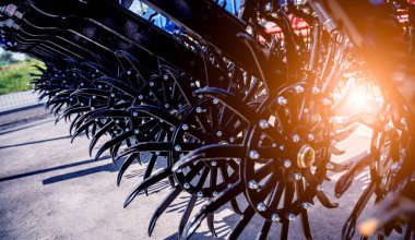 Modern tarım makineleri ve ekipmanları. Endüstri ayrıntıları.