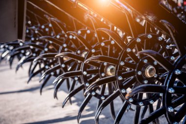 Modern tarım makineleri ve ekipmanları. Endüstri ayrıntıları.