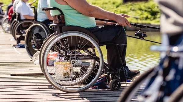 Championship in sports fishing among people with disabilities.