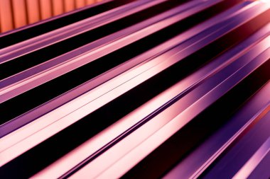 Hafif desenli mor metalik çatı kiremitleri.