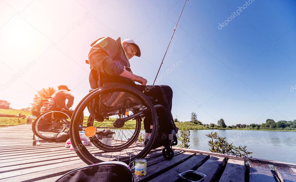 Championship in sports fishing among people with disabilities.