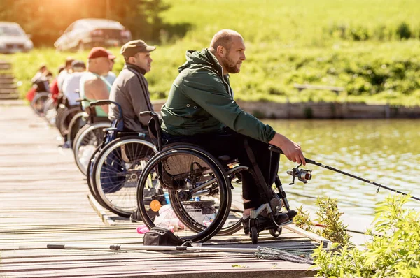 Championship in sports fishing among people with disabilities.