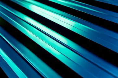 Işık desenli yeşil metalik çatı kiremitleri.