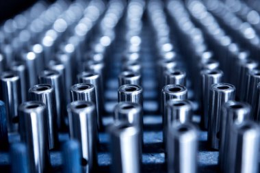 Mobilya için boru parçalarının soyut arkaplanı