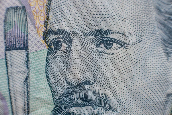 Світова колекція грошей. Фрагменти румунських грошей — стокове фото