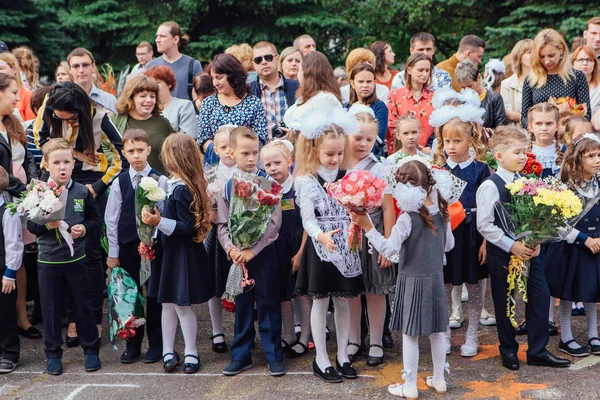 Novokuznetsk Kemerovo Region Russia Set 2018 Incontro Con Gli Alunni — Foto Stock