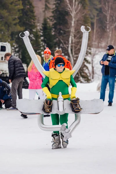 Sheregesh Kemerowo Region Russland April 2018 Grelka Fest Ist Eine — Stockfoto